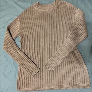 Cozy Ribbed Knit Sweater - Brown